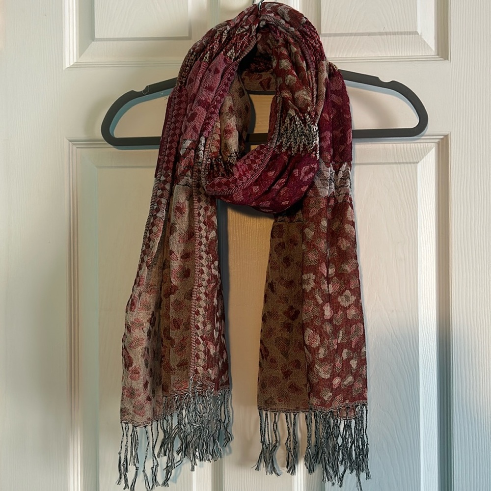 Multi-Colored Crinkled Scarf